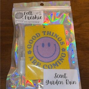 Yellow Smiley Face Car Air Freshener